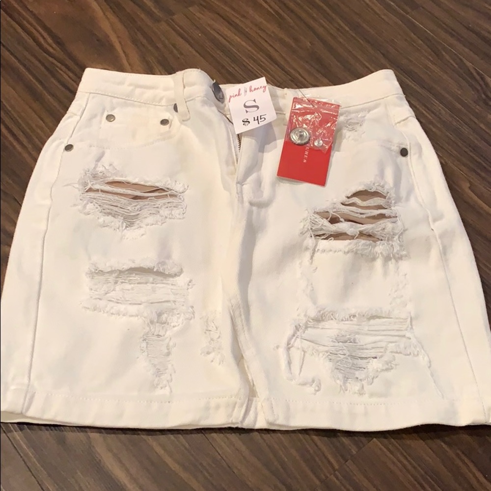 white jean skirt never worn